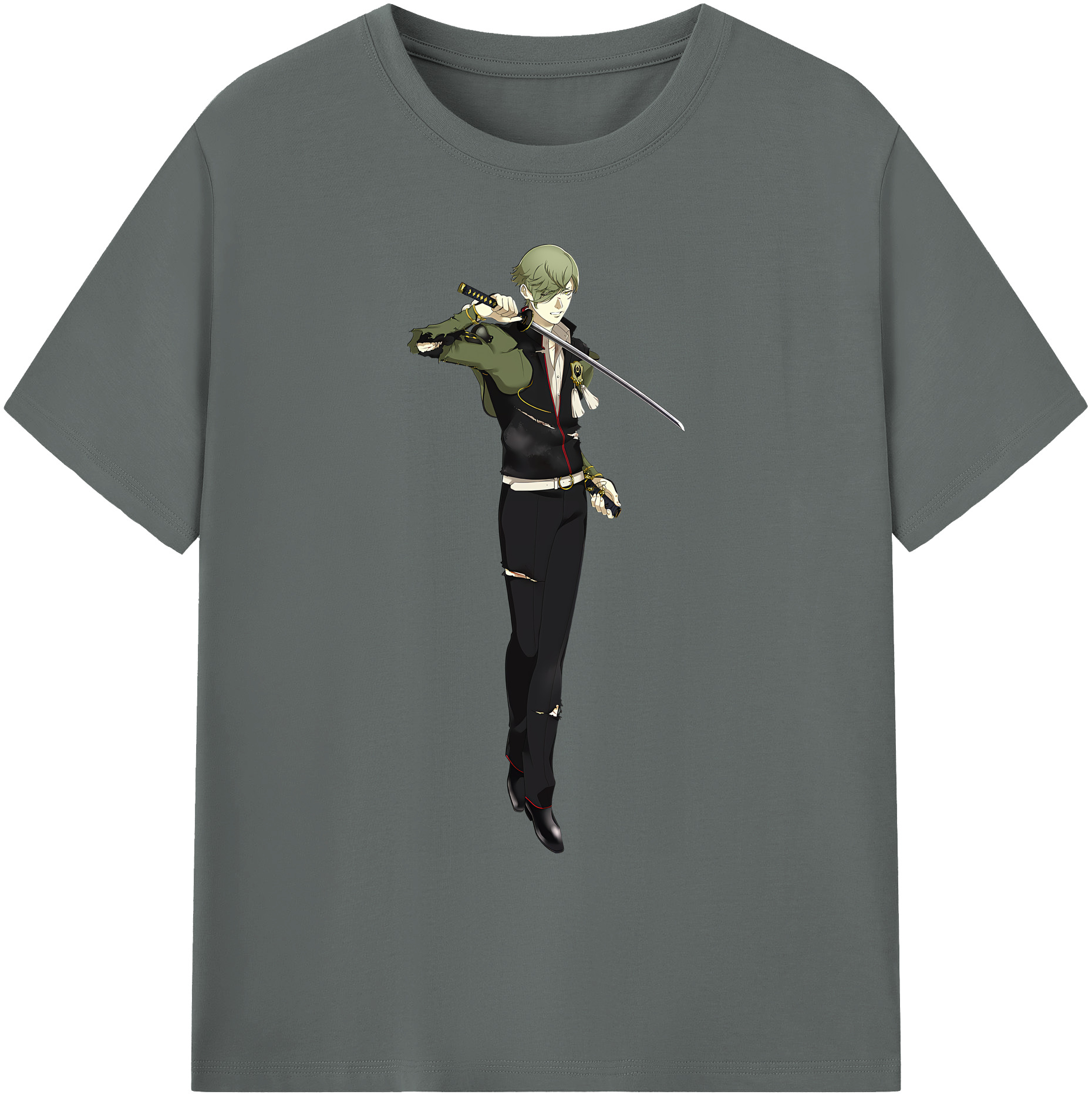 （画像用） 刀剣乱舞 Touken Ranbu 綿100％ メンズ半袖Tシャツ｜肌触りやわらか＆通気性